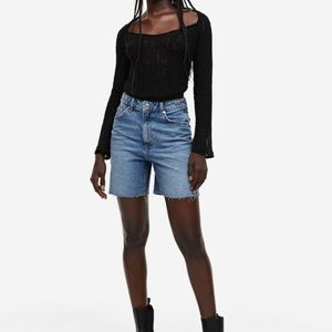 H&M High Waist Bermuda Shorts
